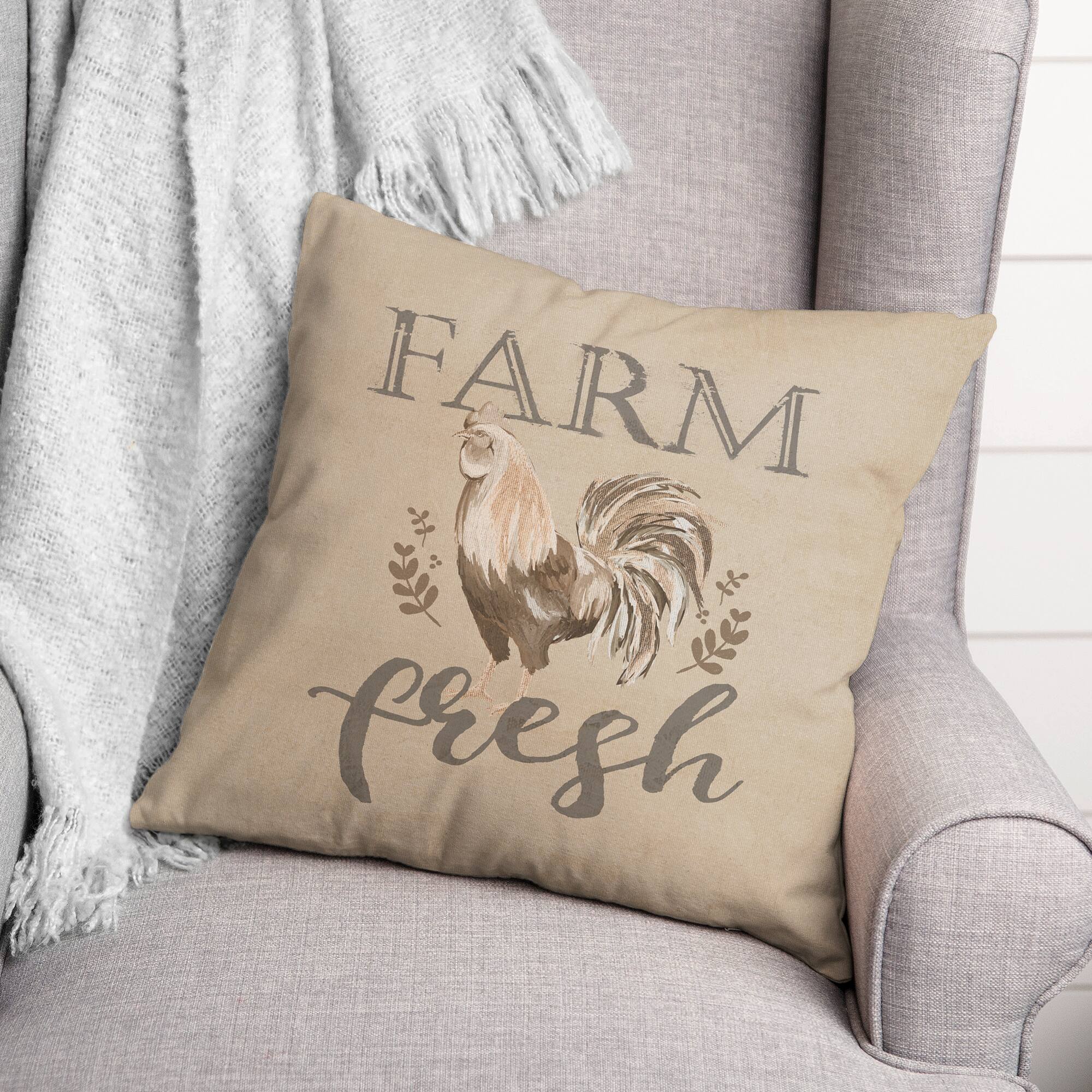 Farm Fresh 18" x 18" Throw Pillow